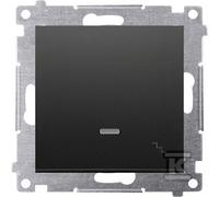 Interruttore deviatore illuminato nero SIMON54 DW6L.01/49