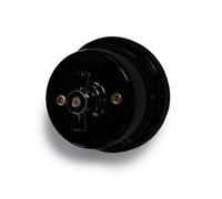 Interruttore/Deviatore rotativo in Porcellana Nera con Comando Asola diametro 80mm, Facile Installazione - Design Vintage per Impianti Elettrici a Vista - Materiale Resistente e Sicuro