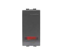 DEVIATORE UNIPOLARE CON SPIA LIVING PLUS 16AX GRIGIO