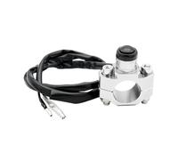 Interruttore di accensione Adatto per Yamaha CRF450 CRF250 Interruttore a pulsante momentaneo per arresto motore moto universale Blocchetto accensione moto(Silver)