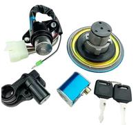 Interruttore di accensione del motociclo Blocco tappo del serbatoio del gas combustibile Blocco coperchio + Set bloccasterzo MISURA for HD CBT125 CBT150 CM CBT 125 150 Pezzo di ricambio