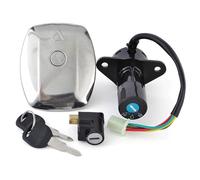 Interruttore di accensione Interruttore Di Accensione Per Moto A 4 Fili, Tappo Serbatoio Carburante, Set Bloccasterzo + 2 Chiavi Per Suzuki GS125 1982-2000 1999 1998 1997 1996