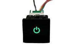 Interruttore di accensione/spegnimento del riscaldamento del volante con luce LED rossa e verde per auto, con cavo di collegamento, adatto per VW Polo 6C(Power on off)