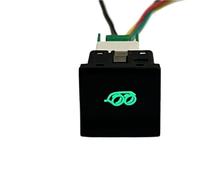 Interruttore di accensione/spegnimento del riscaldamento del volante con luce LED rossa e verde per auto, con cavo di collegamento, adatto per VW Polo 6C(Exhaust Switch)