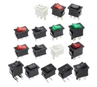 Interruttore di alimentazione a bilanciere ON-OFF KCD1 15 * 21mm 2Pin 6A 250V 10A 125V 15X21 10 pezzi(2Pin L-type)