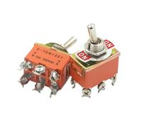 Interruttore di alimentazione E-TEN1321 15A 250V AC 6PIN ON-OFF 12mm Toggle/Rocker 5 pezzi(Orange)