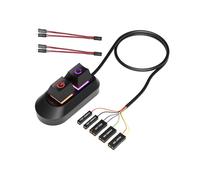 Interruttore di Alimentazione Esterno A LED RGB per Computer Desktop, Scheda Madre PC, Pulsante di Accensione/Spegnimento e Reset con Cavo e Luci.