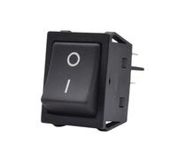 Interruttore di alimentazione, Interruttore a bilanciere, confezione da 5 KCD4-201 a a pulsante 20A/30A 250VAC On Off DPST Latch Multicolore(Black Actuator,5PCS-20A 250VAC)