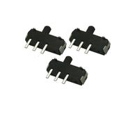 Interruttore di alimentazione, mini microinterruttore, interruttore a levetta, confezione da 100 interruttori a scorrimento 3 pin 1P2T a SMD MSK-03G Maniglia H = 2-4MM(H 4mm)