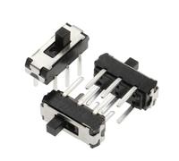 Interruttore di alimentazione, mini microinterruttore, interruttore a levetta, Interruttore a scorrimento DIP Confezione da 20 MSS22D18 2P2T 6 pin Maniglia alta 2 mm for DVD 3A Rame