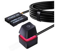 Interruttore di alimentazione per computer desktop, AZMXDVP Pulsante di accensione e spegnimento della scheda madre del PC a distanza 2M Cavo di estensione-M20 (Black)