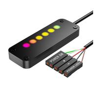 Interruttore di Alimentazione per Computer Desktop con Scorrimento Tattile, Effetti di Luce RGB Avvio Remoto Esterno PC On Off Pulsante di Accensione, Universale per Computer (4