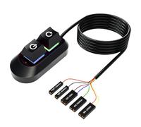 Interruttore di alimentazione per PC esterno, multifunzione da desktop con indicatori LED, pulsante di accensione del desktop con interruttore di reset, cavo di prolunga per un facile avvio e