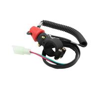 Interruttore di arresto da 22 mm e legame compatibile con moto bici da moto ATV Scooter ATV(Black)