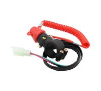 Interruttore di arresto da 22 mm e legame compatibile con moto bici da moto ATV Scooter ATV(Red)