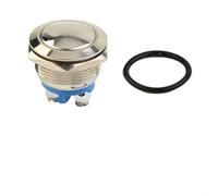 Interruttore di avviamento momentaneo impermeabile da 19 mm per barche, pulsante e piastra frontale in acciaio inox, grado di protezione IP67, con terminali a vite per attivazione elettrica