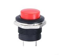 Interruttore di avvio momentaneo a pulsante per auto e barche, resistente alla polvere e all'umidità, 12 V, 16 mm, colore: rosso