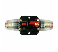 Interruttore di circuito in linea da 12 V-24 V CC, 20-150 A, portafusibile per autoradio, protezione elettrica per auto, barche, sostituzione manuale, terminali 4/8 AWG (80 A)
