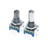 Interruttore di codifica encoder rotativo con maniglia Plum da 15 mm e 20 mm / EC11 / Potenziometro digitale con interruttore a 5 pin, 10 pezzi(15MM)