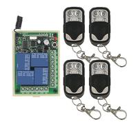 Interruttore di comando a distanza Controller DC12V 24V 4CH utilizzato for il corno a lampada 'asta spinta del motore e altre apparecchiature Residenziale, Commerciale(4,433 MHz,24)