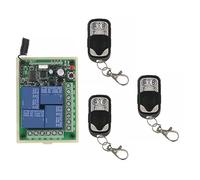 Interruttore di comando a distanza Controller DC12V 24V 4CH utilizzato for il corno a lampada 'asta spinta del motore e altre apparecchiature Residenziale, Commerciale(3,315 MHz,12V)