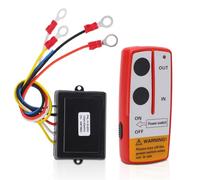 Interruttore di Comando a Distanza Senza Fili Per Verricello, Kit Controller Interruttore di Comando a Distanza Elettrico Universale 12V 24V con Ricevitore Per Camion ATV SUV(Rosso)
