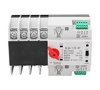 Interruttore di commutazione automatica montato su guida DIN, 4P, 3 fasi, 4 fili, interruttore di controllo dell’alimentazione senza interruzioni per 400 V AC, custodia in ABS (80A)
