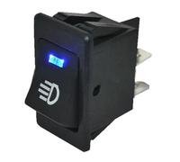 Interruttore di controllo dei fari Interruttori a bilanciere per luci auto, pulsante On/Off, 2 posizioni, 4 pin, LED 35 A(Blue)