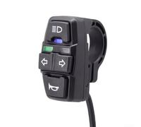 Interruttore di controllo del manubrio della bici elettrica, interruttore 3 in 1 per bicicletta, indicatore di direzione per clacson, pulsante faro per bici elettrica