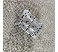 Interruttore di Controllo del Pulsante di Riscaldamento del Sedile 6M2T19K314AC per Ford per Mondeo MK4 per S-Max per Galaxy MK3 BS7T19K314AB(Colore: Argento)