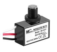 Interruttore di controllo del sensore di luce NK-301F Controller dell'interruttore della luce per il controllo remoto della luce LED accesa e spenta AC 120V-277V per elettrodomestici, lampade, illumin