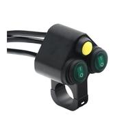 Interruttore di controllo della moto Manubrio Moto Da 7/8'' Doppio Pulsante Interruttore Di Comando Faro Freno Di Emergenza Fendinebbia Interruttori ON/OFF Manubrio(5)