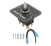 Interruttore di controllo della pompa di sentina Interruttore pannello manuale con spegnimento automatico illuminato in alluminio per barca marina 12V 24V