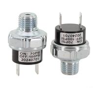 Interruttore di controllo della pressione del compressore d'aria da 1/4 di pollice per NPT 70-100/120-150 PSI per applicazioni di sospensioni e serbatoi d'aria, valvola in lega di alluminio con (A)