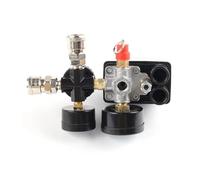 Interruttore di controllo della pressione pompa del compressore d'aria Regolatore collettore a 4 porte 220V/380V Valvola 30-120PSI con manometro(B380V)