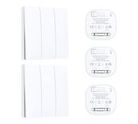 Interruttore di controllo remoto senza fili, controllo della luce senza sforzo senza batteria, auto-generato, nessun cablaggio richiesto per il sistema di illuminazione domestica (2-3)