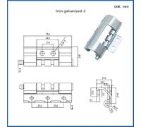 Interruttore di controllo Scatola di distribuzione Attrezzatura meccanica Cerniera Porta armadio industriale Armadio elettrico Cerniera nascosta staccabile(Iron-2)
