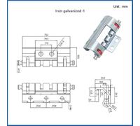 Interruttore di controllo Scatola di distribuzione Attrezzatura meccanica Cerniera Porta armadio industriale Armadio elettrico Cerniera nascosta staccabile(Iron-1)