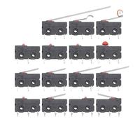 Interruttore di finecorsa KW12 5A 125V250V KW12 KW11-3Z-2 con maniglia 16mm Pulsante di contatto Microinterruttore KW12-N 2Pin/3Pin KW12-A NO/NC(Red round head,5PCS)