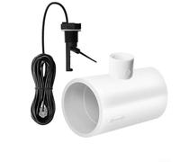 Interruttore di flusso per piscina, flussostato per attrezzature da piscina, sensore di flusso d'acqua con cavo da 4,5 m, tubo a T, 3-300 Cm/s, per il monitoraggio