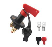 Interruttore di interruzione dell'alimentazione principale 300A 12V 24V Rosso 2 Key Kill Switch Disconnect Isolator per veicolo Auto Barca Auto(2 hole M10)