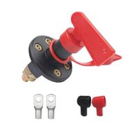 Interruttore di interruzione dell'alimentazione principale 300A 12V 24V Rosso 2 Key Kill Switch Disconnect Isolator per veicolo Auto Barca Auto(4 hole M10)