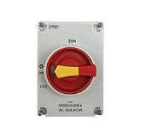 Interruttore di isolamento CA 4P for esterni, scatola plastica, interruttore sezionatore 2P 3P, blocco maniglia rotante(4P,20A)