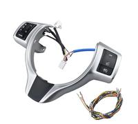 Interruttore di Regolazione del Volume al Volante, per Toyota Yaris 2012 2013 2014 2015 2016 2017 (Nero Lucido) (Cavo Argento)