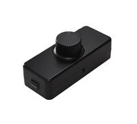 Interruttore di regolazione della luminosità in linea 220240V con manopola rotante per luminosità regolabile (nero)