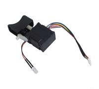 Interruttore di ricambio per trapano elettrico 2106 Brushless Cordless Drill Power Tool Part con funzione luce, nero (A)