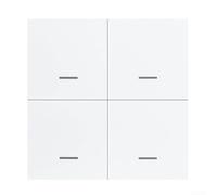 Interruttore di scena intelligente wireless per Tuya per Zigbee, nessun cablaggio richiesto pannello touch in ABS per automazione domestica, facile montaggio a parete o scrivania, bianco