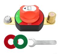 Interruttore di scollegamento batteria resistente 12-48 V 275 A per auto camper marina, interruttore manuale con manopola di bloccaggio, kit di interruzione terminale in ottone (C)
