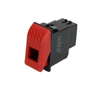 HELLA 6HH 007 832-641 Interruttore, Lampeggiatore d'emergenza, 24V, Variante di dotaz. I-0, N° raccordi 7, Montaggio, interno, con funzione confort, Marcatura colore rosso