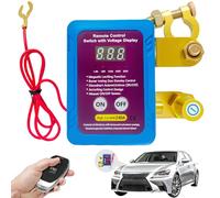 Interruttore di separazione per batteria da 12 V, radiocomandato, 12 V, 240 A, con batteria Kill Switch, relè di separazione da 12 V, con display LCD, per auto, trattore, camper, ATV, camion, barca
